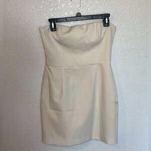 Gianni Bini White Strapless Mini Dress